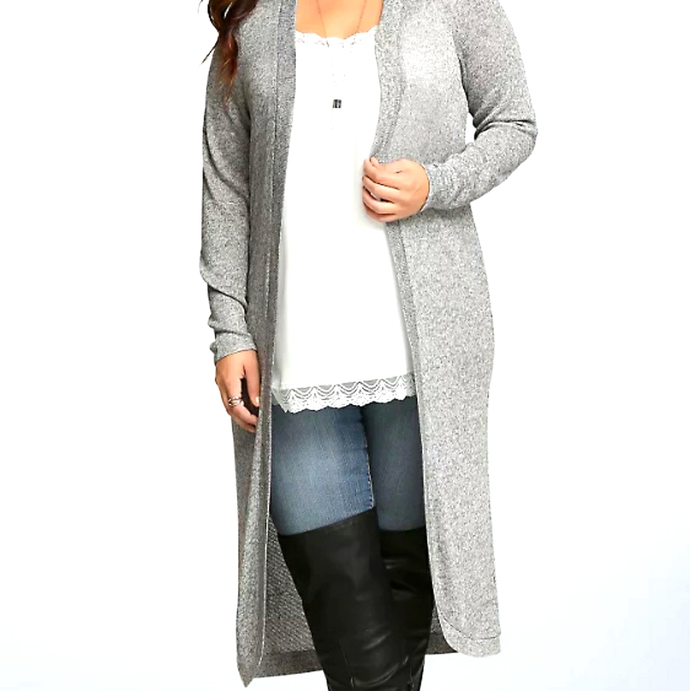 Torrid Knit Open Front Cardigan Duster